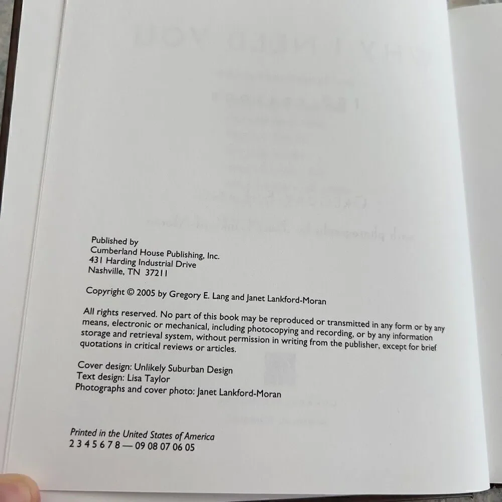 Why I Need You by Gregory Lang- hardcover